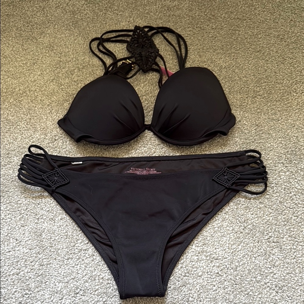 Victoria’s Secret Women's Black Swimwear Set